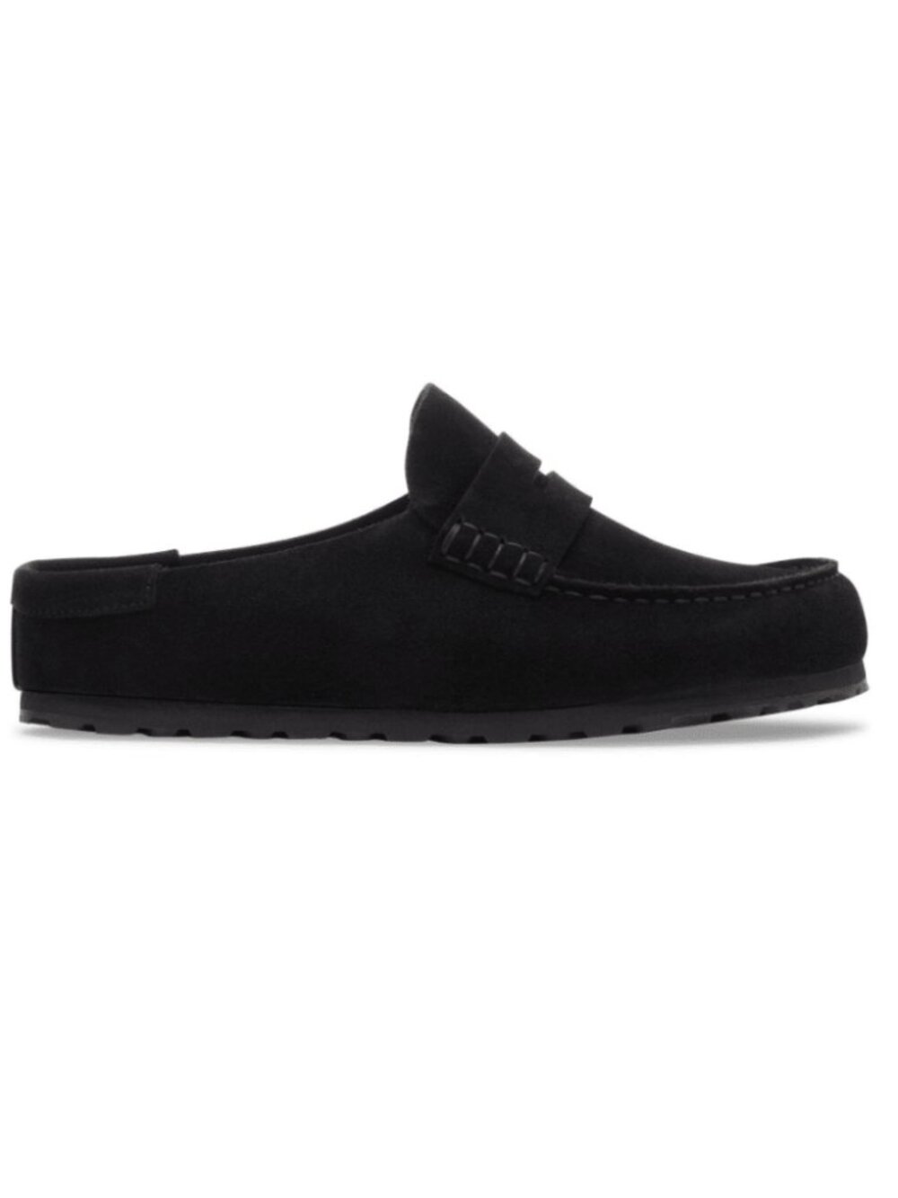 Birkenstock Unisex Naples Wrapped Suede Leather Clogs - Black